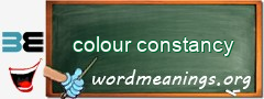 WordMeaning blackboard for colour constancy